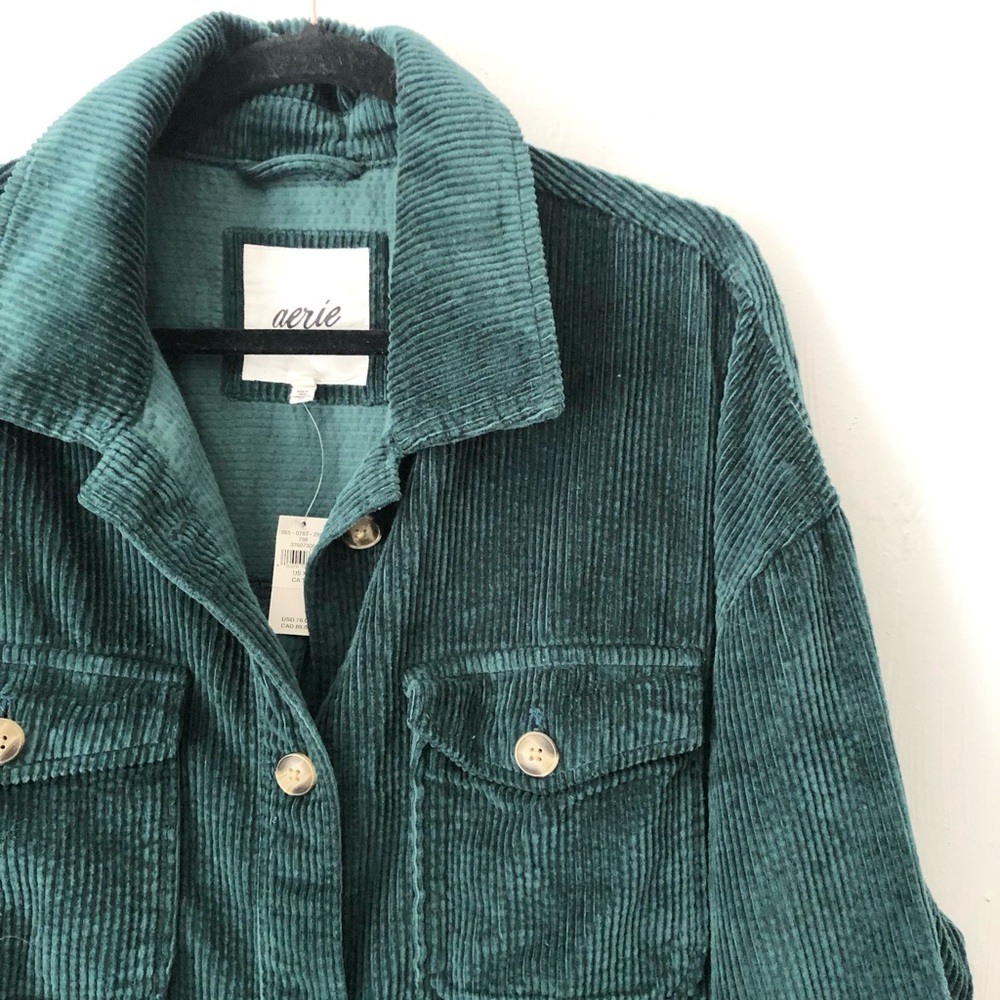 Aerie Teal Corduroy Shacket Shirt/Jacket